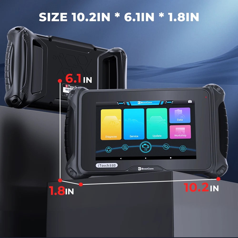 BOSSCOMM iTouch 880 OBD2 Scanner Full System Car Diagnostic Tool EPB Resets