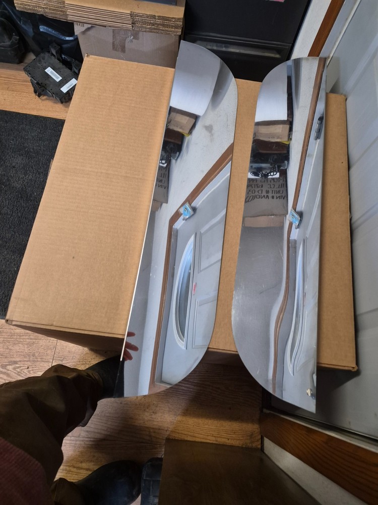 6" SS CHOP TOP WINDOW PANEL set FOR PETERBILT 389