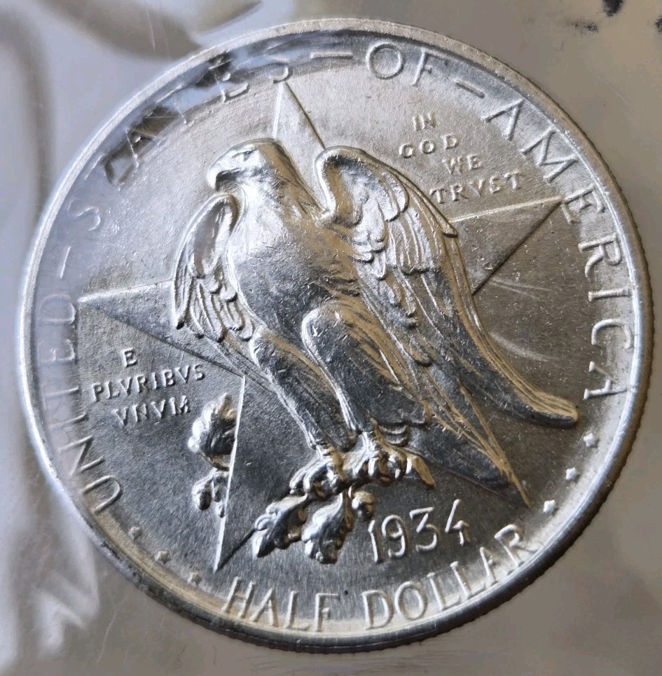 1934 Texas Commemorative Silver Half Dollar Choice UNC