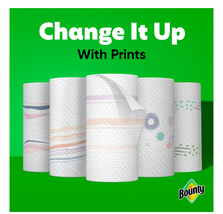 Select-A-Size Printed Paper Towels, 2 Triple Rolls, 123 Sheets