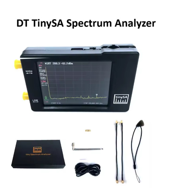DT Tiny Spectrum Frequency Analyzer TinySA 2.8" LCD 100khz-960mhz Handheld