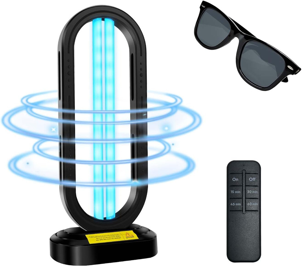 UV Light Sanitizer,4-Speed Timing and Remote Control UVC Home Disinfection Devic