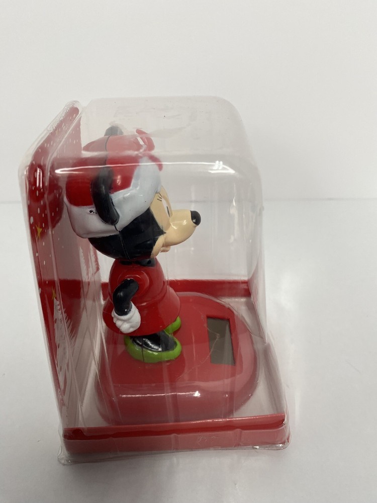 Disney Solar Christmas Mini Mouse Bobble Head
