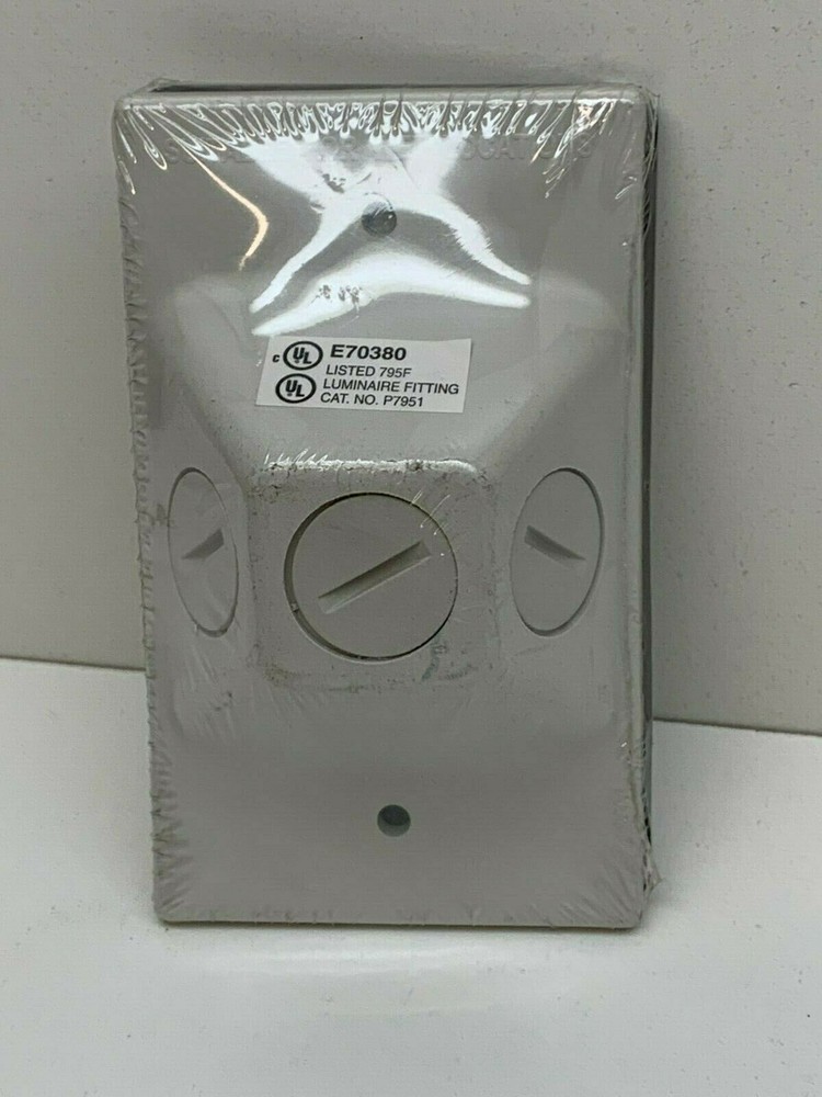 (2-Pack) Carlon White Rectangular 1/2" Threaded Nonmetallic Lampholder Cover