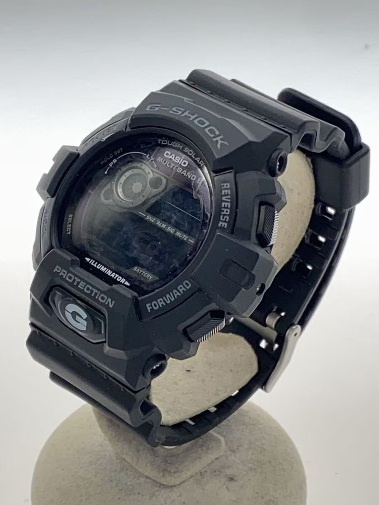 CASIO Solar Watch G SHOCK Digital Rubber BLK BLK SS