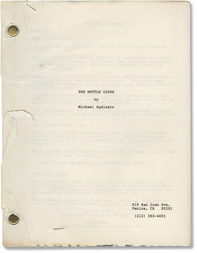 Michael Agelasto METTLE CAPER Original screenplay for an unproduced #146941