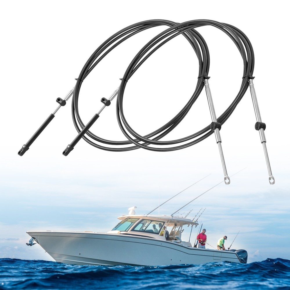 2PCS 11FT Outboard Throttle Cable Gen I Control Shift Cables For Mercury Mariner