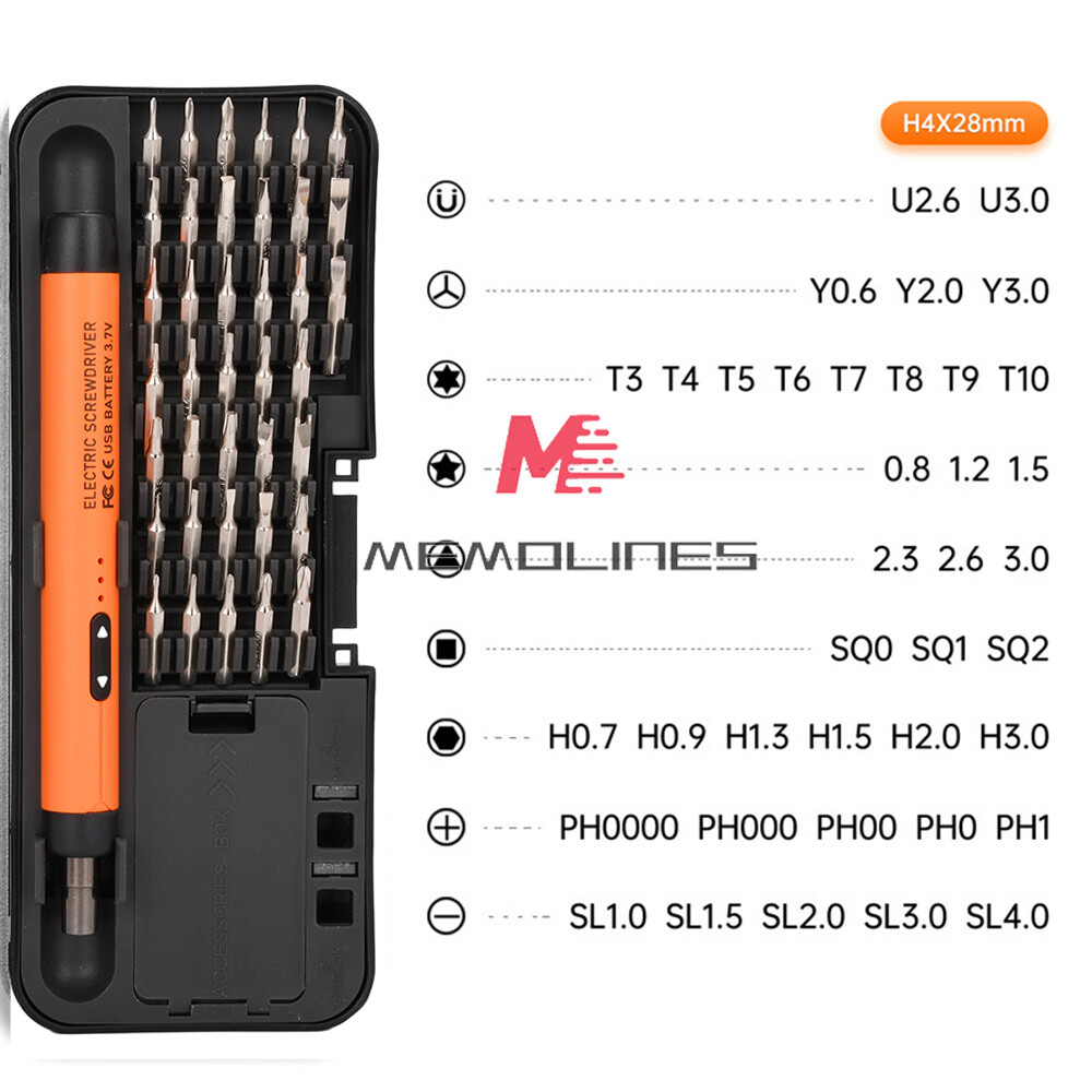 46in1 Mini Precision Electric Screwdriver Set Rechargeable Cordless Screwdriver
