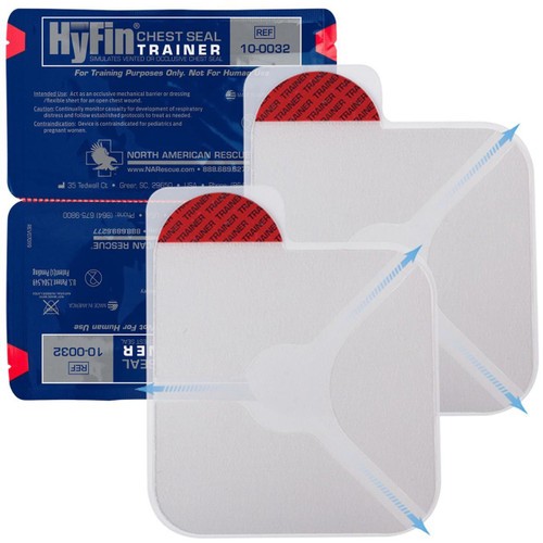 NAR Hyfin Chest Seal Trainer, Two Pack