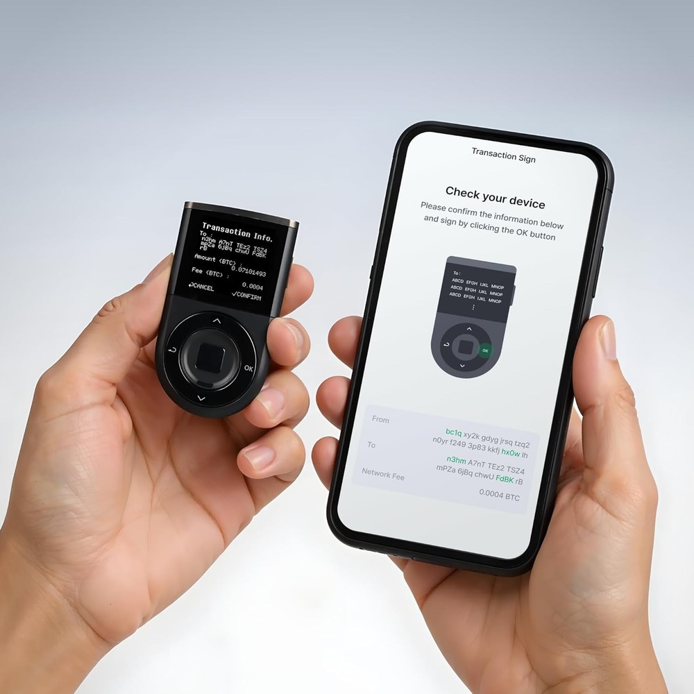 D'CENT Hardware Wallet – Biometric Cold for Crypto with Black