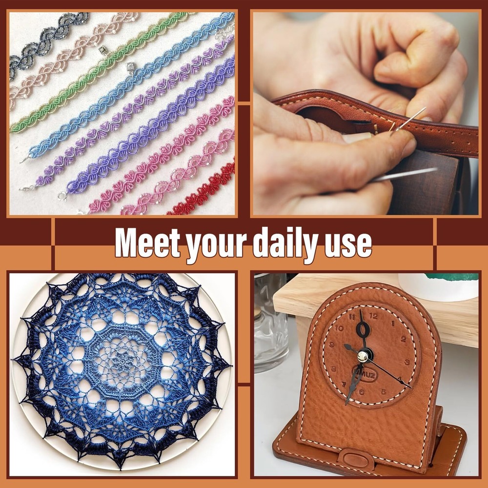 0.55 mm 54 Yards Leather Thread Waxed Thread for Leather Black