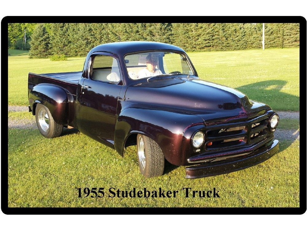1955 Studebaker Truck Purple  Refrigerator / Tool Box Magnet