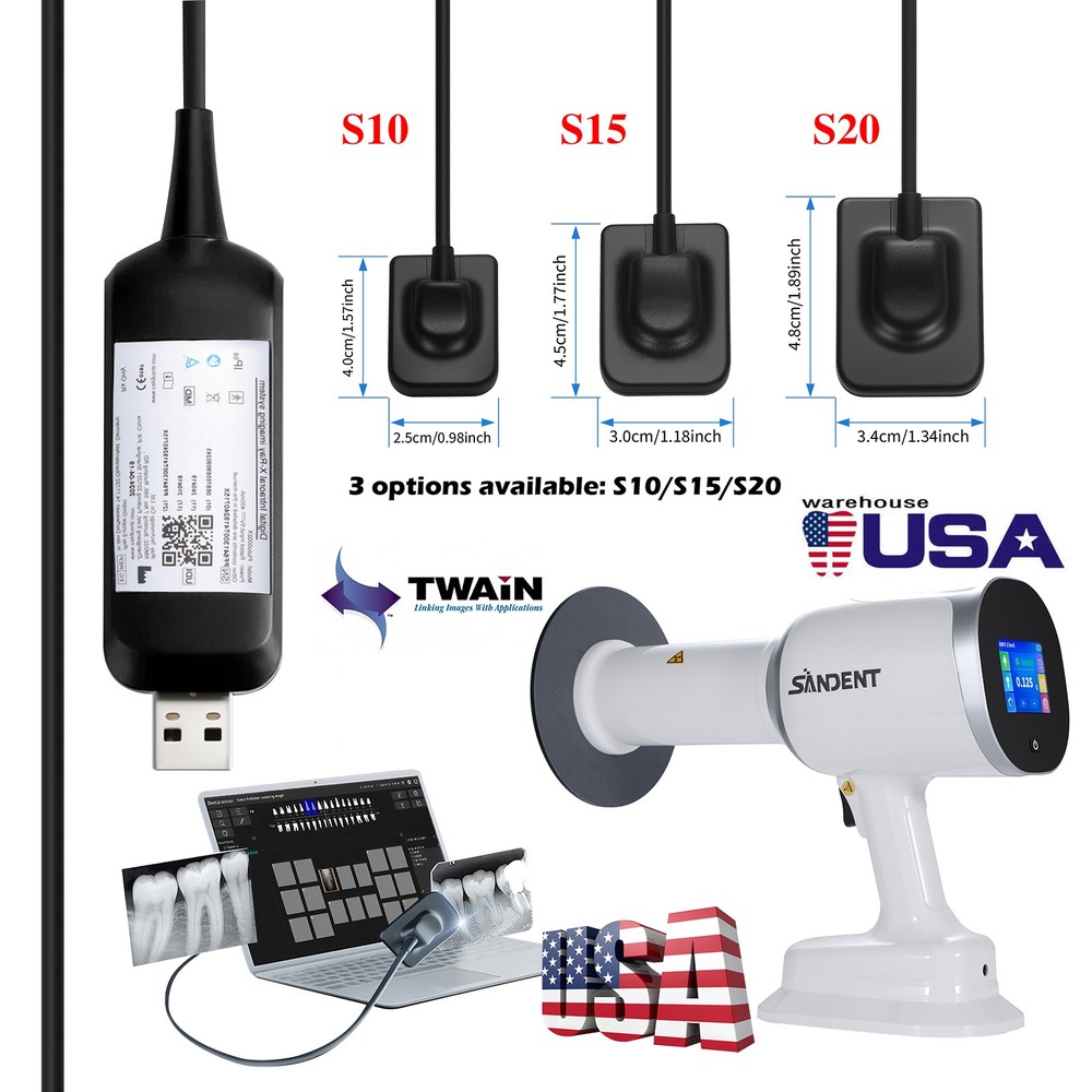 Portable Dental X Mobile Unit Ray Digital Machine with Shield/Sensor Size 1/2