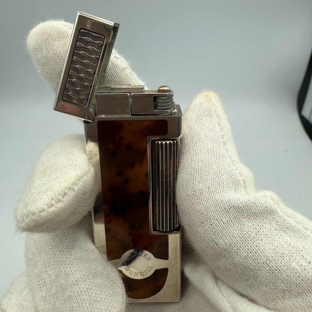Working Dunhill Rollagas lighter silver For pipes with box and paper