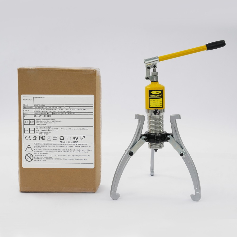 Yellow Hydraulic Bearing Puller,20T Hydraulic Puller Kit,3 Jaws Hydraulic Puller