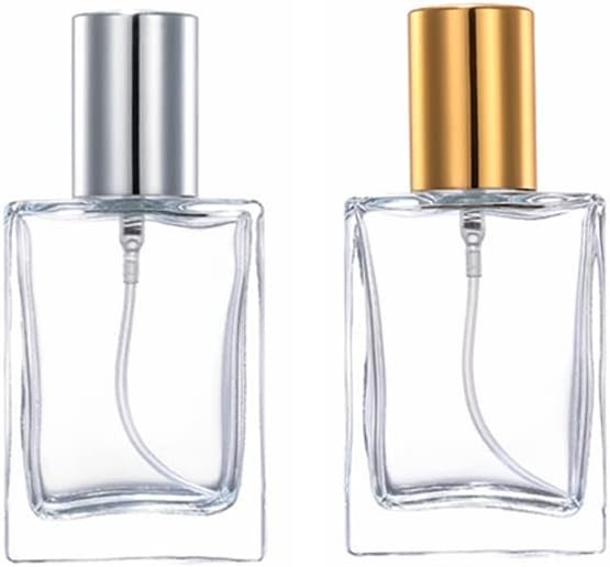 2 Pack Clear Glass Perfume Atomizer,50ml Empty Refillable Perfume Spray Bottle f