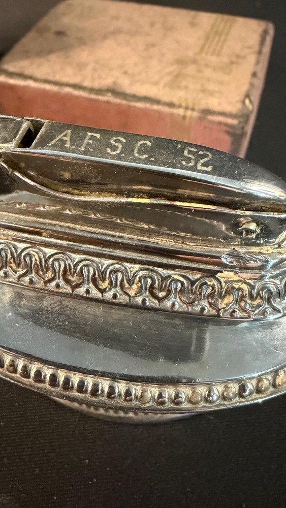 1952 Ronson Crown Table Lighter in Original Box with Paperwork