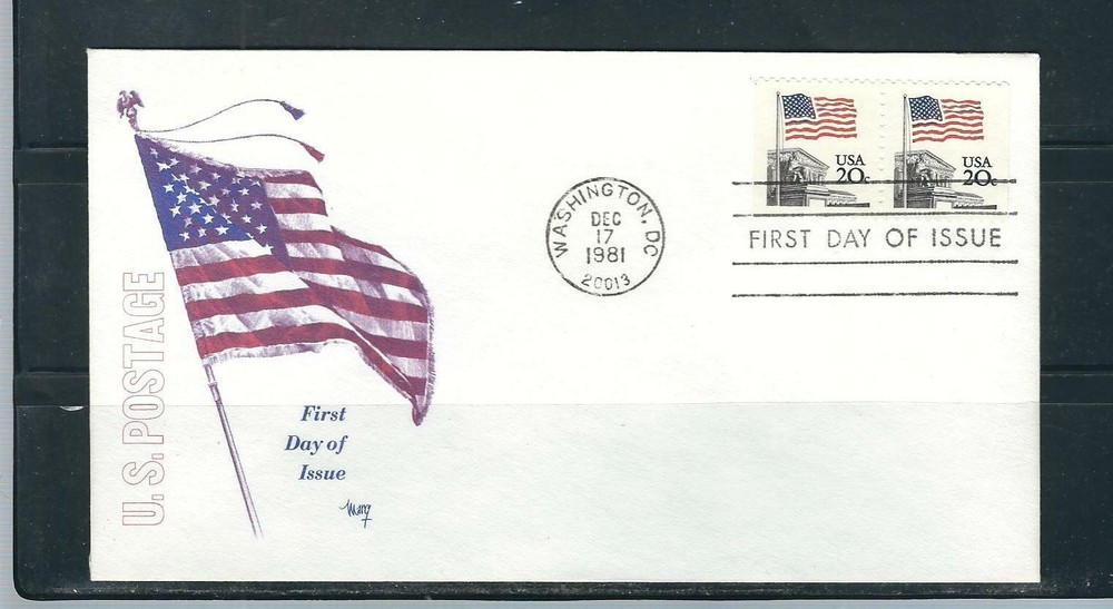 US SC# 1896 Flag - Court FDC. Marg Cachet.