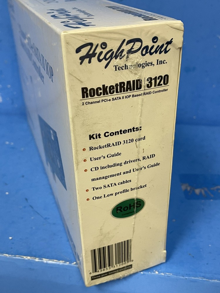 Highpoint Rocketraid 3120 2-channel Pci-express X1 Sata 3gb/s Raid Controller