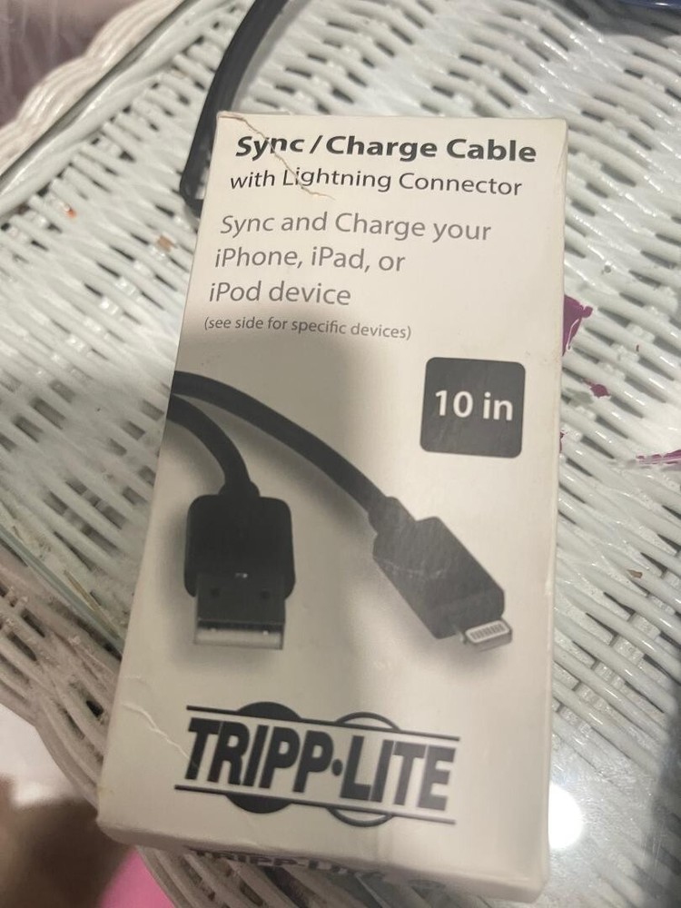 Tripp Lite USB Sync Charge Cable with Lightning Connector 10” Black IPhone(4A)