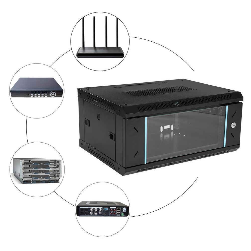 4U Server Cabinet Case Wall Mount Network Server Data Cabinet Enclosure Rack