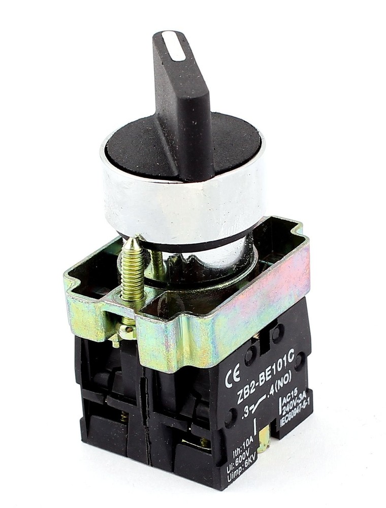 uxcell 22mm Latching 2 NO Three 3-Position Rotary Selector Select Switch ZB2-...