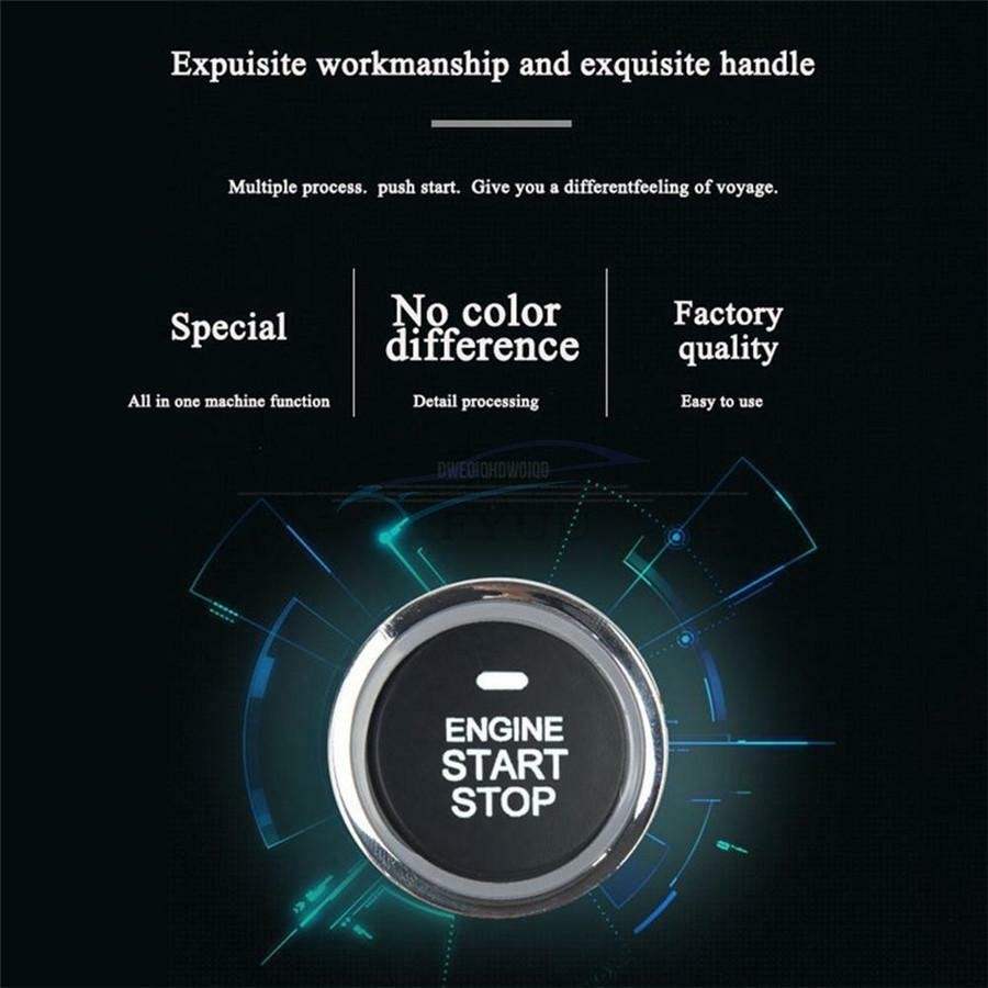 12V Car Keyless Entry System Engine Start Alarm System Remote One-button Start