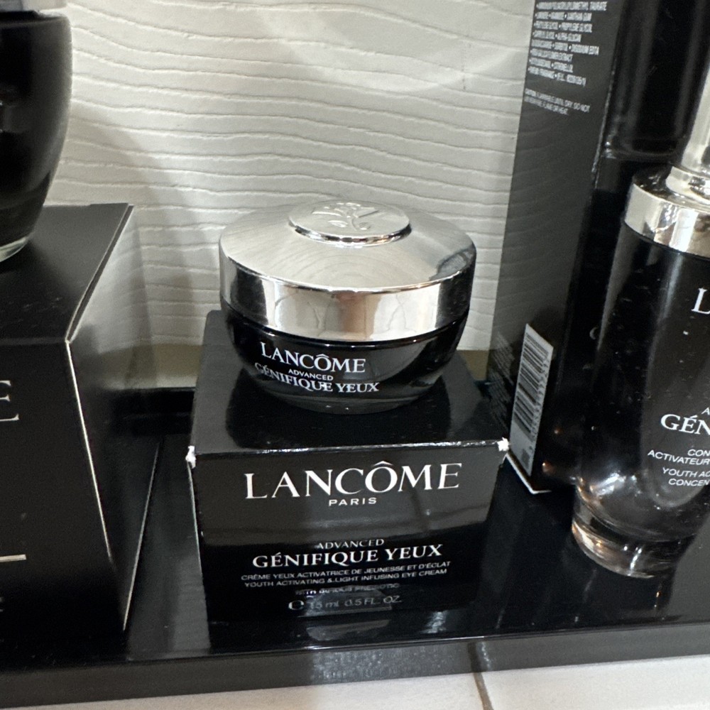 Lancome Genefique 3pc Empty Jars With Boxes. PLEASE READ!!