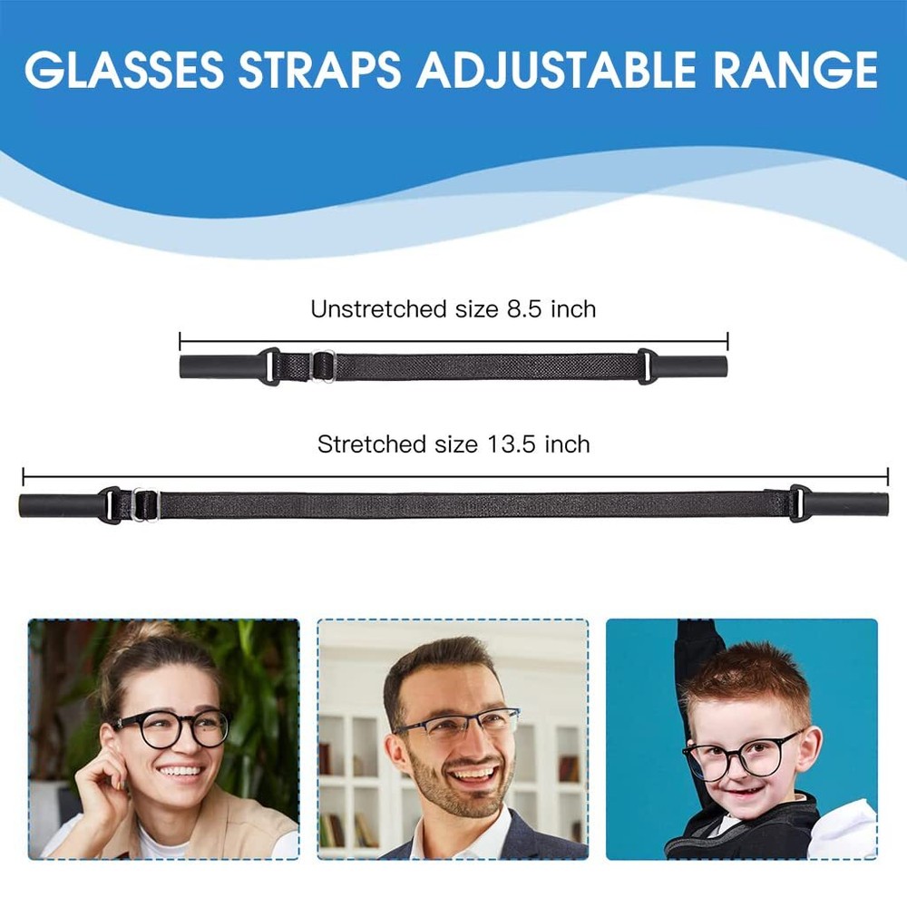 3Pc Adjustable Glasses Straps No Tail Eyewear Retainer AntiSlip Eyeglasses Strap