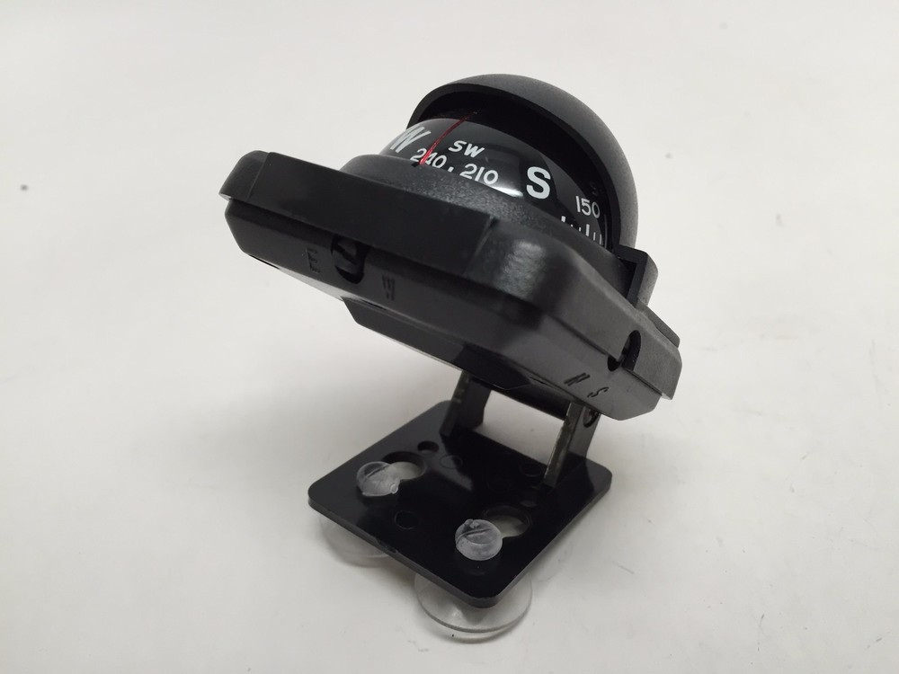 MARINE BOAT BLACK BRACKET & SUCTION CUPS ADJUSTABLE BUILT-IN COMPENSATION SYSTEM