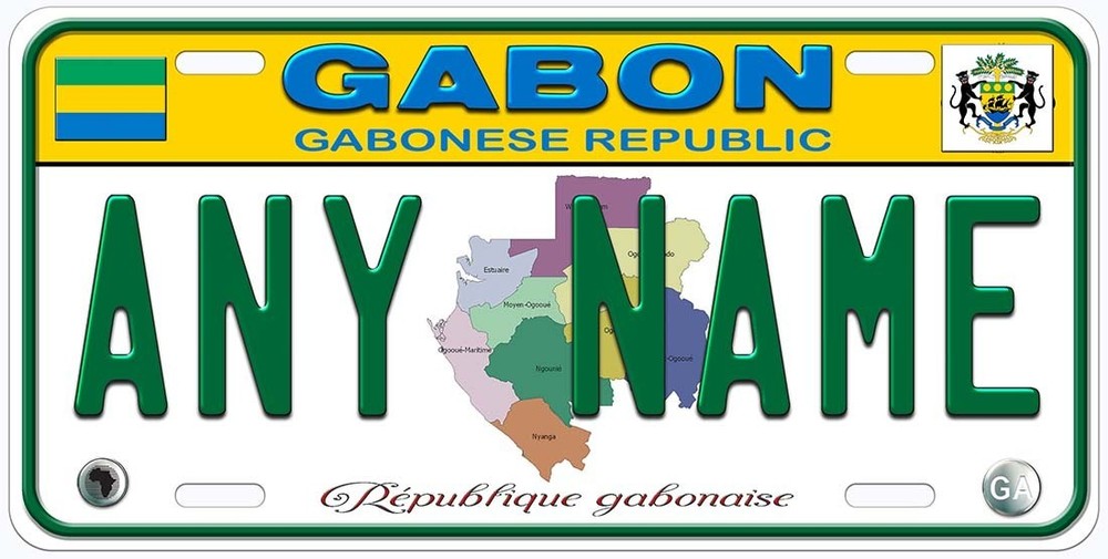 Gabon Custom Personalized Novelty Car License Plate