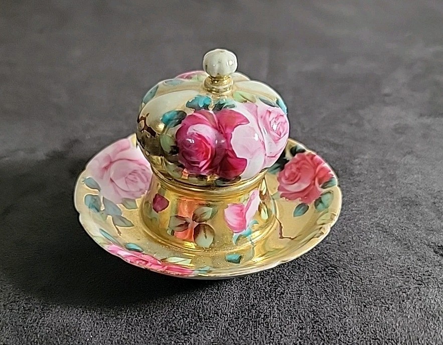 Nippon Match Strike, Unmarked, Hand Painted Roses