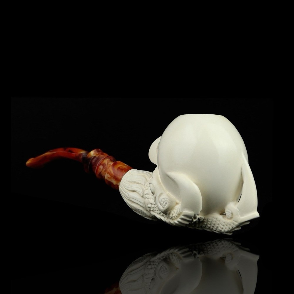 Smooth Eagle Claw Pipe New Block Meerschaum Handmade W Case#1399