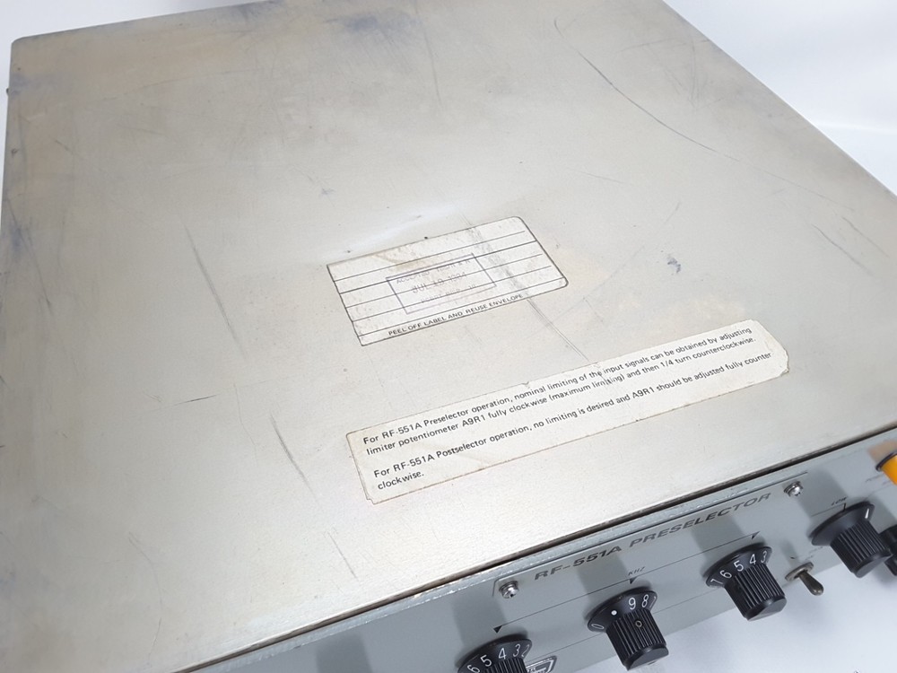 HARRIS RF 551A PRESELECTOR/POSTSELECTOR FOR RF 590 AND OTHERS