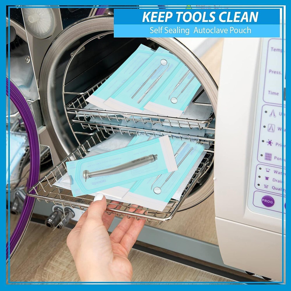 3 1/2" x 10" Self-Sealing Sterilization Pouch 200/Box