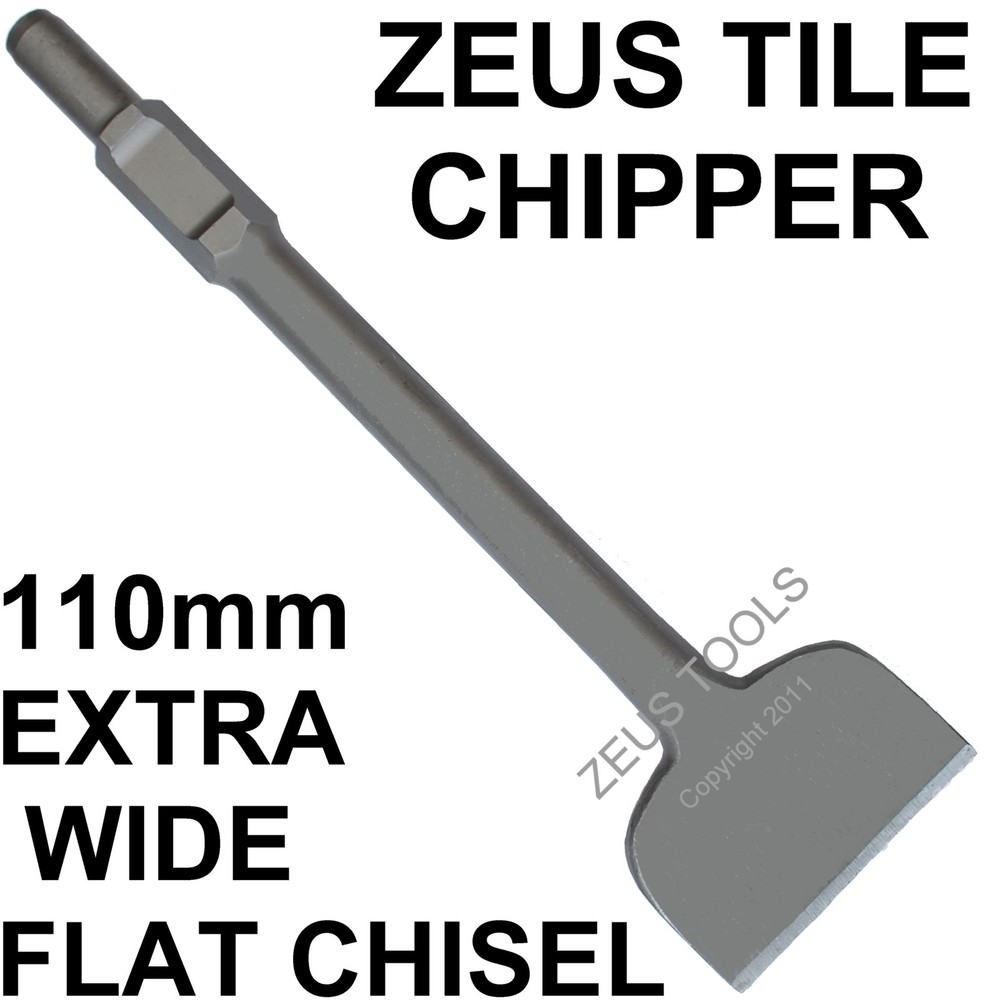 EXTRA WIDE FLAT JACK HAMMER CHISEL JACKHAMMER TILE LIFTING CHIPPING 30mm HEX