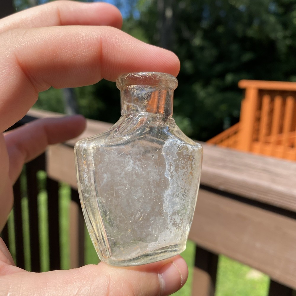 Small Iridescent Empty Perfume Bottle