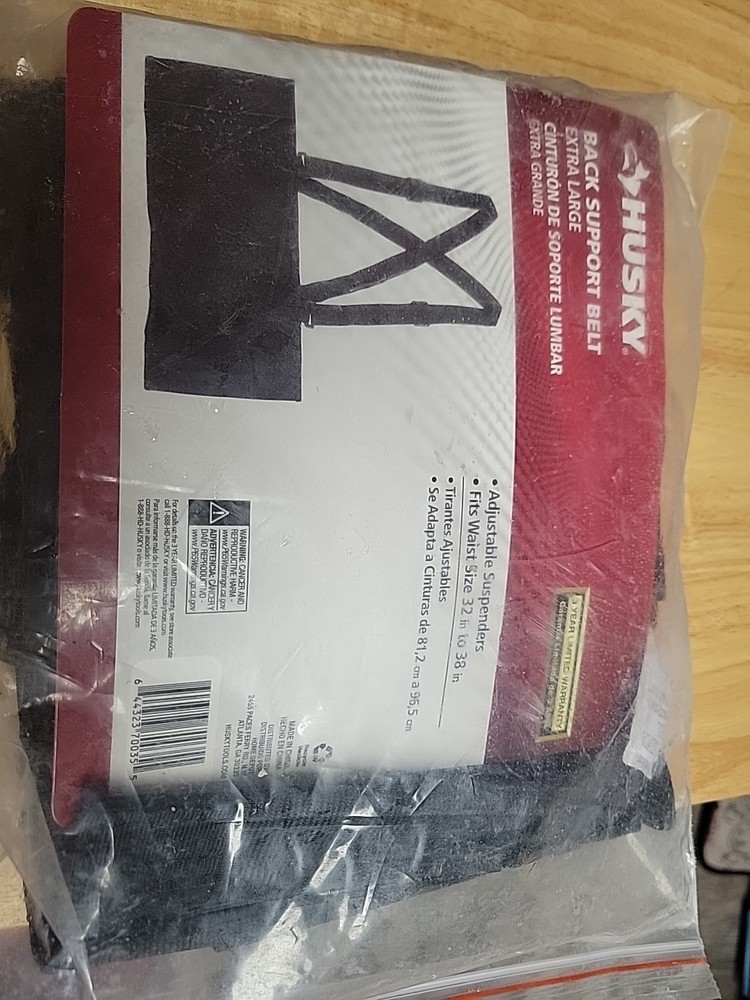 Husky Back Support Belt Size Extra Large