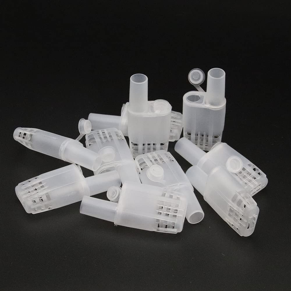 20pcs Queen Bee Cages Plastic Transporting Catcher Non-Grafting white