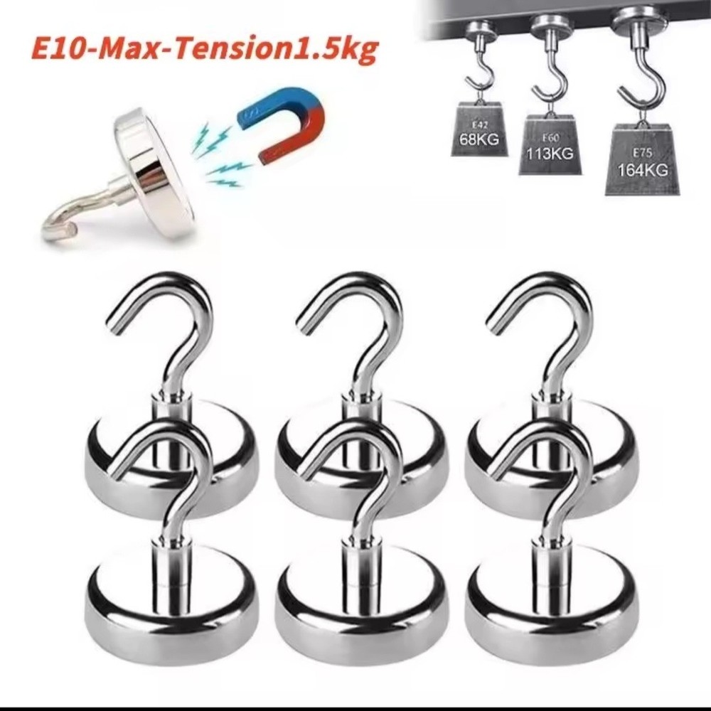 10PCS Strong Magnet Hooks Multi-Purpose Storage Hooks Home Kitchen Bar Storage H