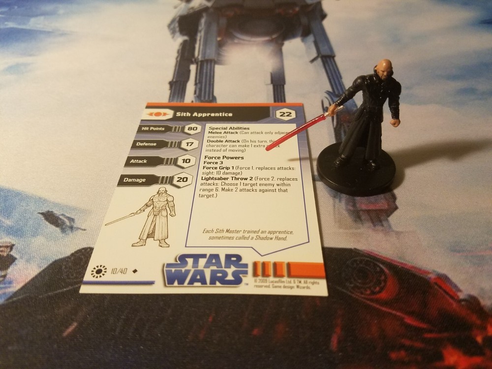 Star Wars Miniatures Jedi Academy 10 Sith Apprentice