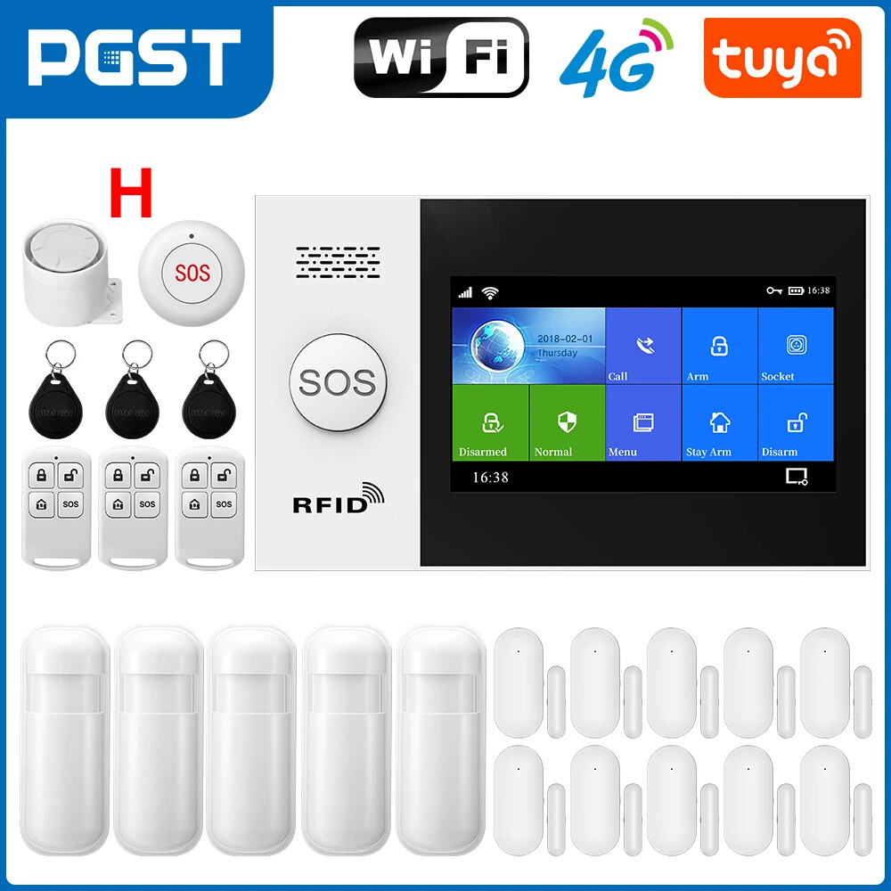 WiFi Alarm System for Home Security Wireless Solar Siren Support Remote Control