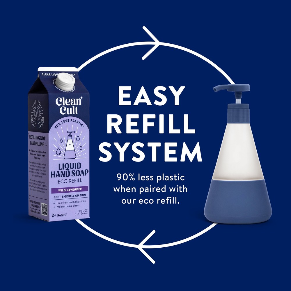Refillable Liquid Hand Soap Dispenser- Midnight Blue - 12 Oz