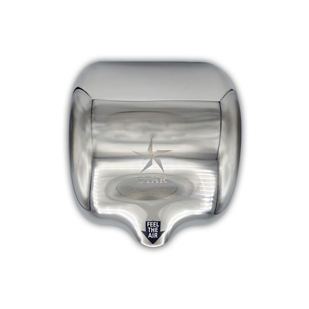 Shine LED Commercial Automatic Hand Dryer Energy Efficient Surface Mount Chrome