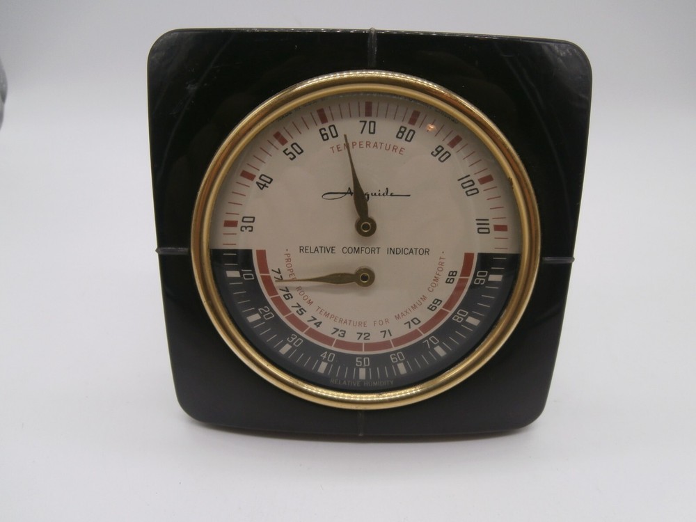 Vintage Airguide Relative Comfort Indicator table model Temp/humidity -1950'S