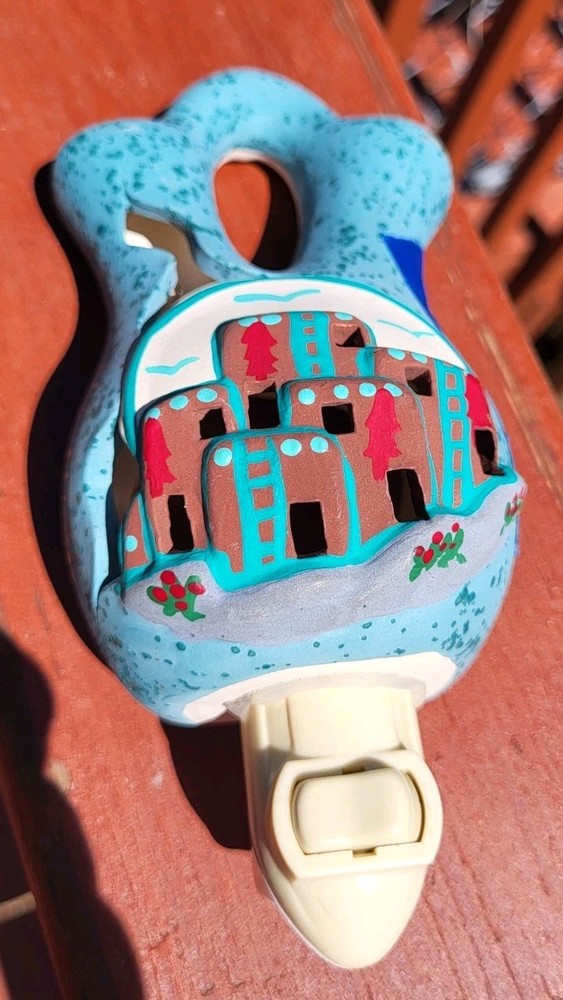 Southwest Cliff Dwelling Ceramic Plug-in Nightlight Handmade