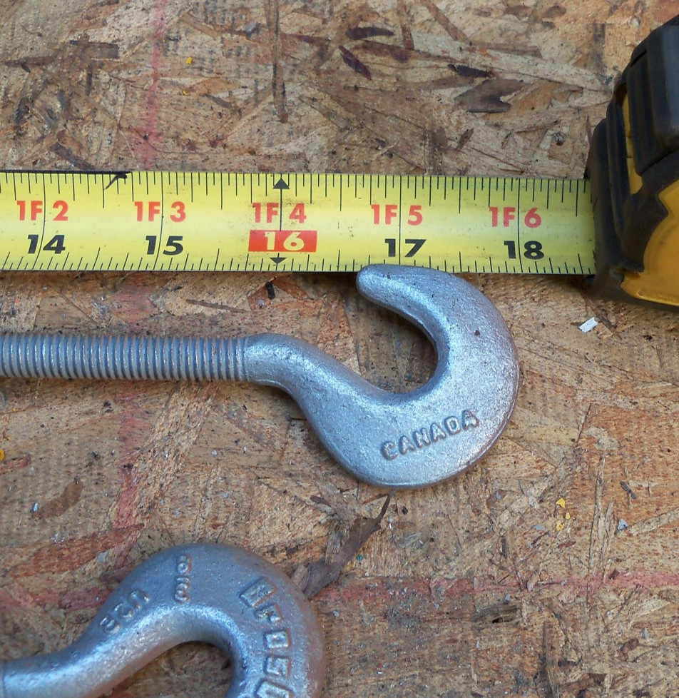 2 NEW Crosby 3/8" Hook & Eye Turnbuckle Set, 12" - 18" Range