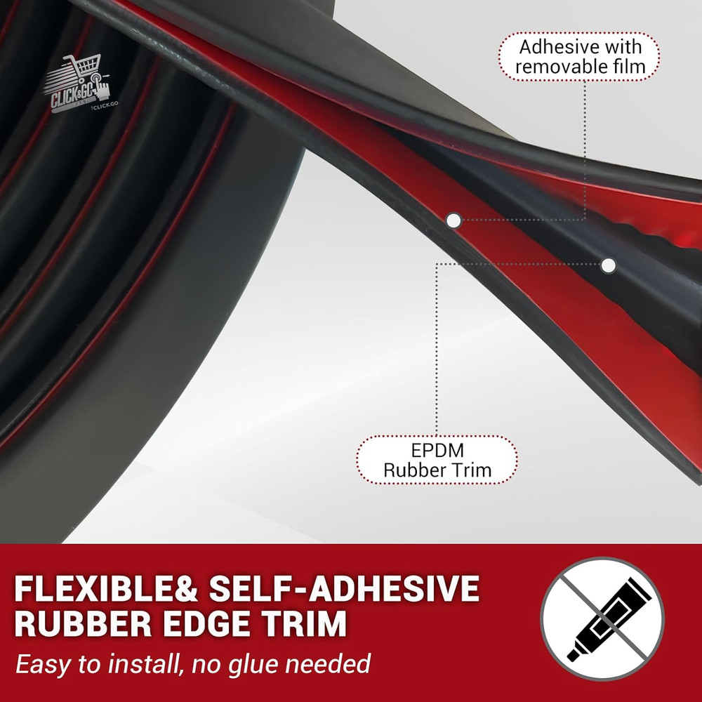 Rubber Edge, Flexible Self Adhesive U Shape, Adhesive Edge Strip,