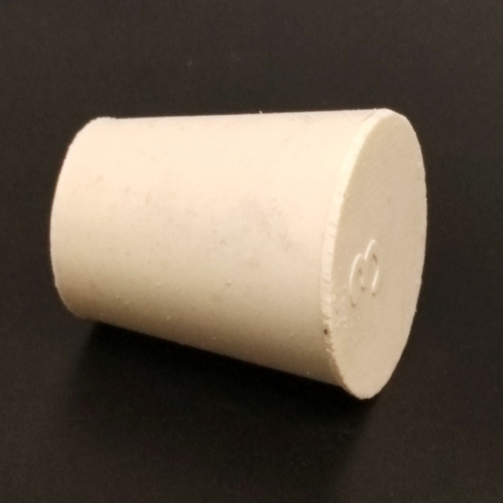20x Rubber Stopper Bungs Laboratory Solid Hole Stop Push-In Sealing Plug 3#
