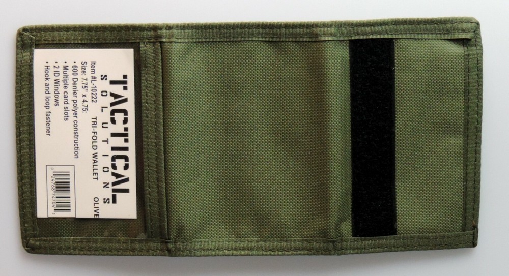 Tactical Military Tri- Fold Polyester Wallet with Multiple Card Slots